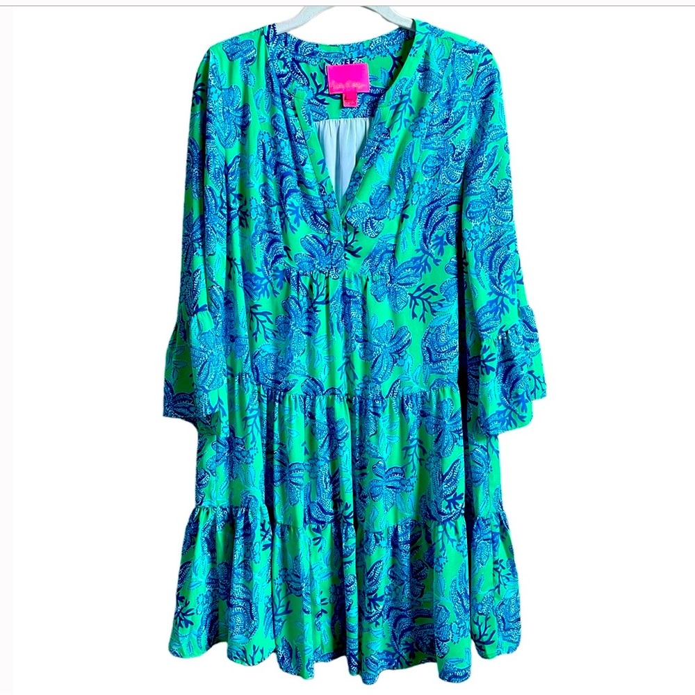 Lilly Pulitzer Gabriel Tiered Tunic Dress SZ 4